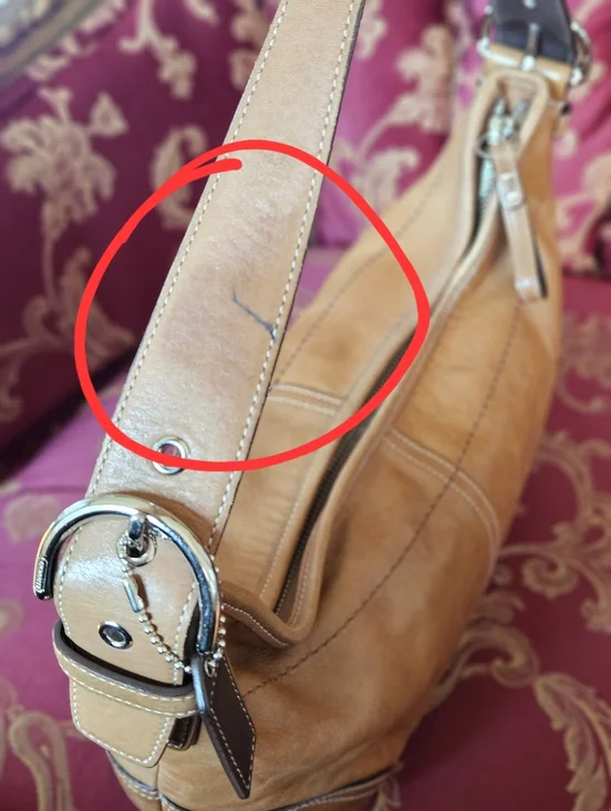 Coach Soho Leather Small Hobo Bag (Style #9464) Scarf included - Picture 8 of 16